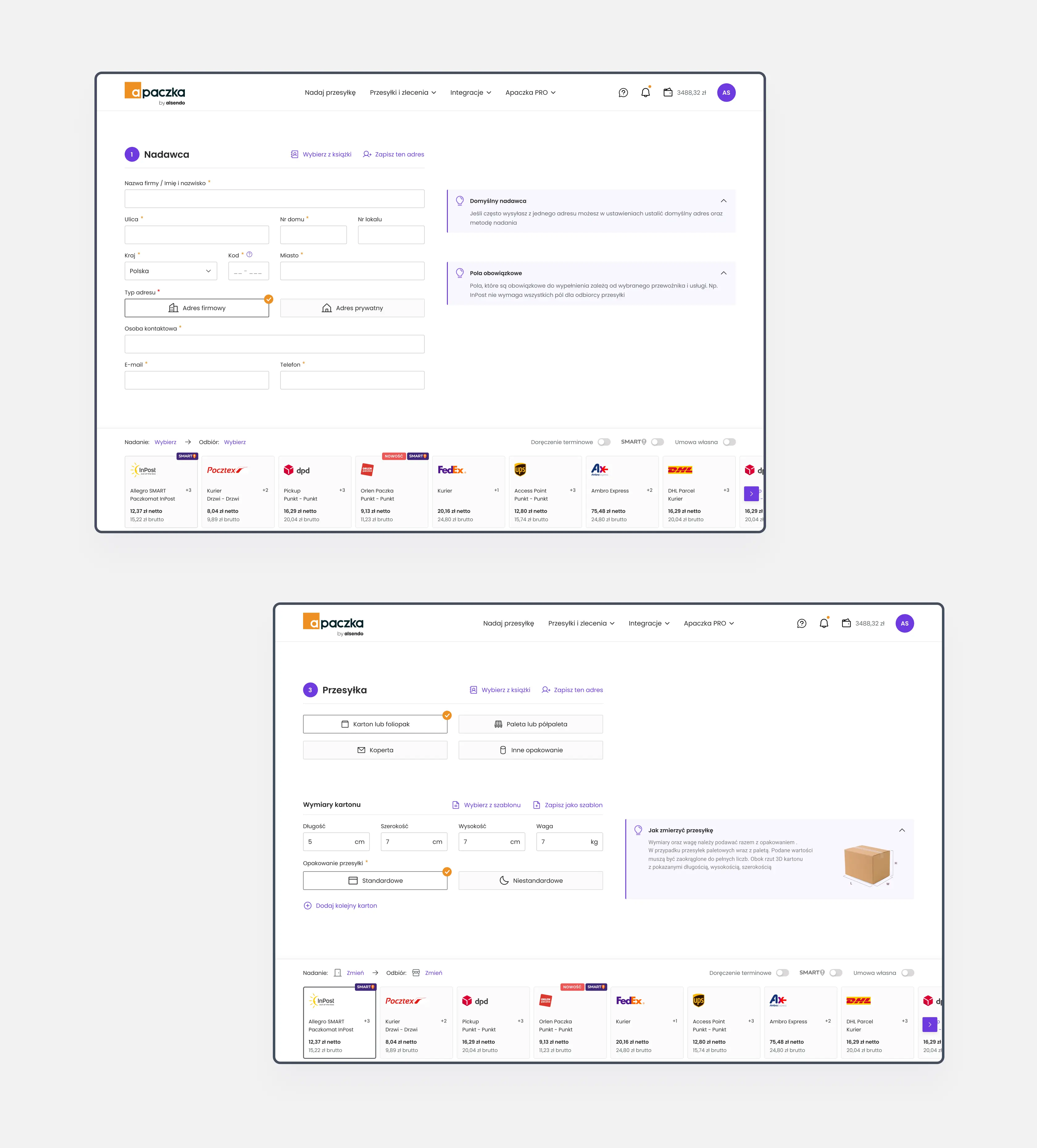 Apaczka – Order Form