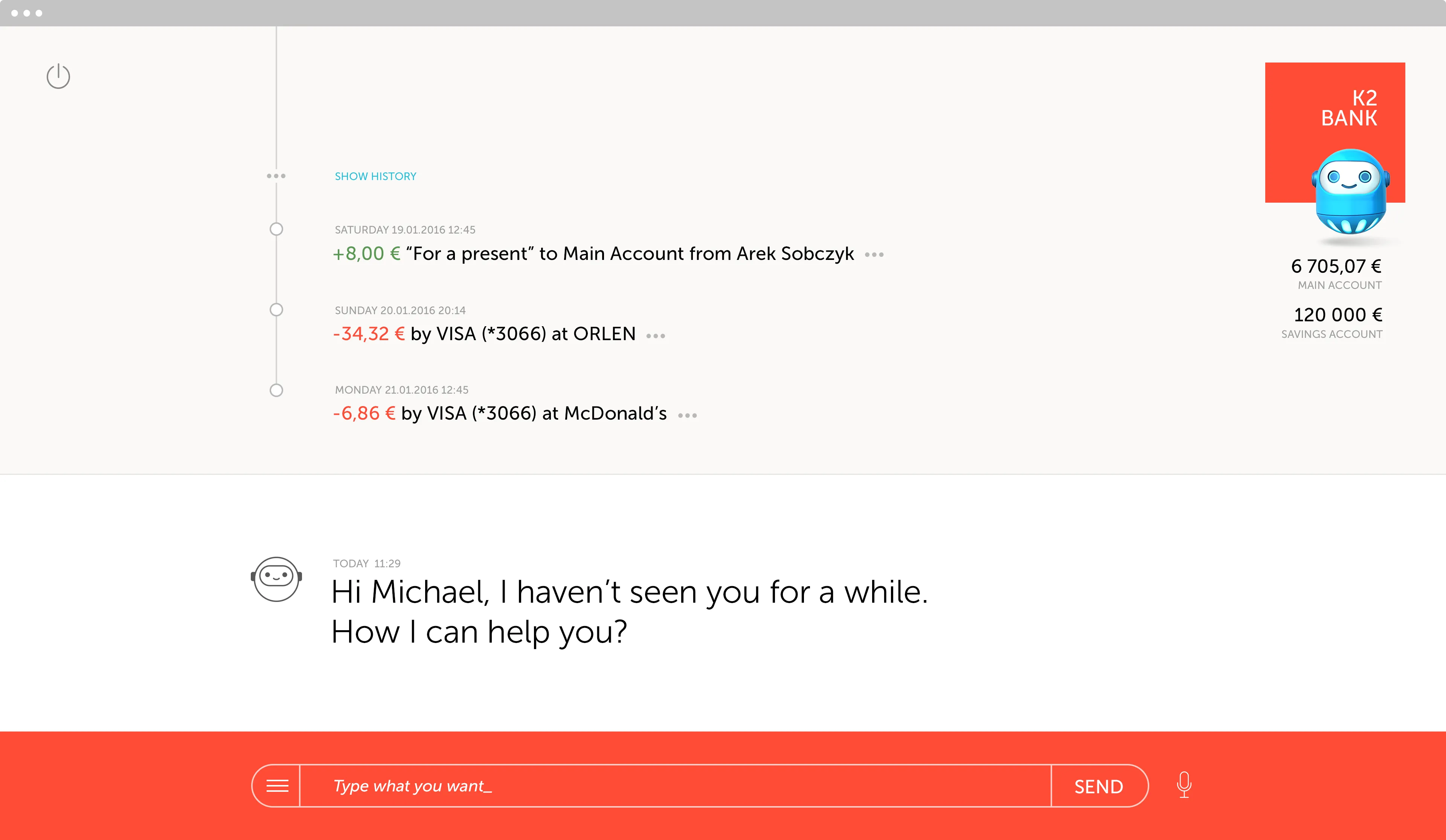 K2 Bank – BankBot is an advisor