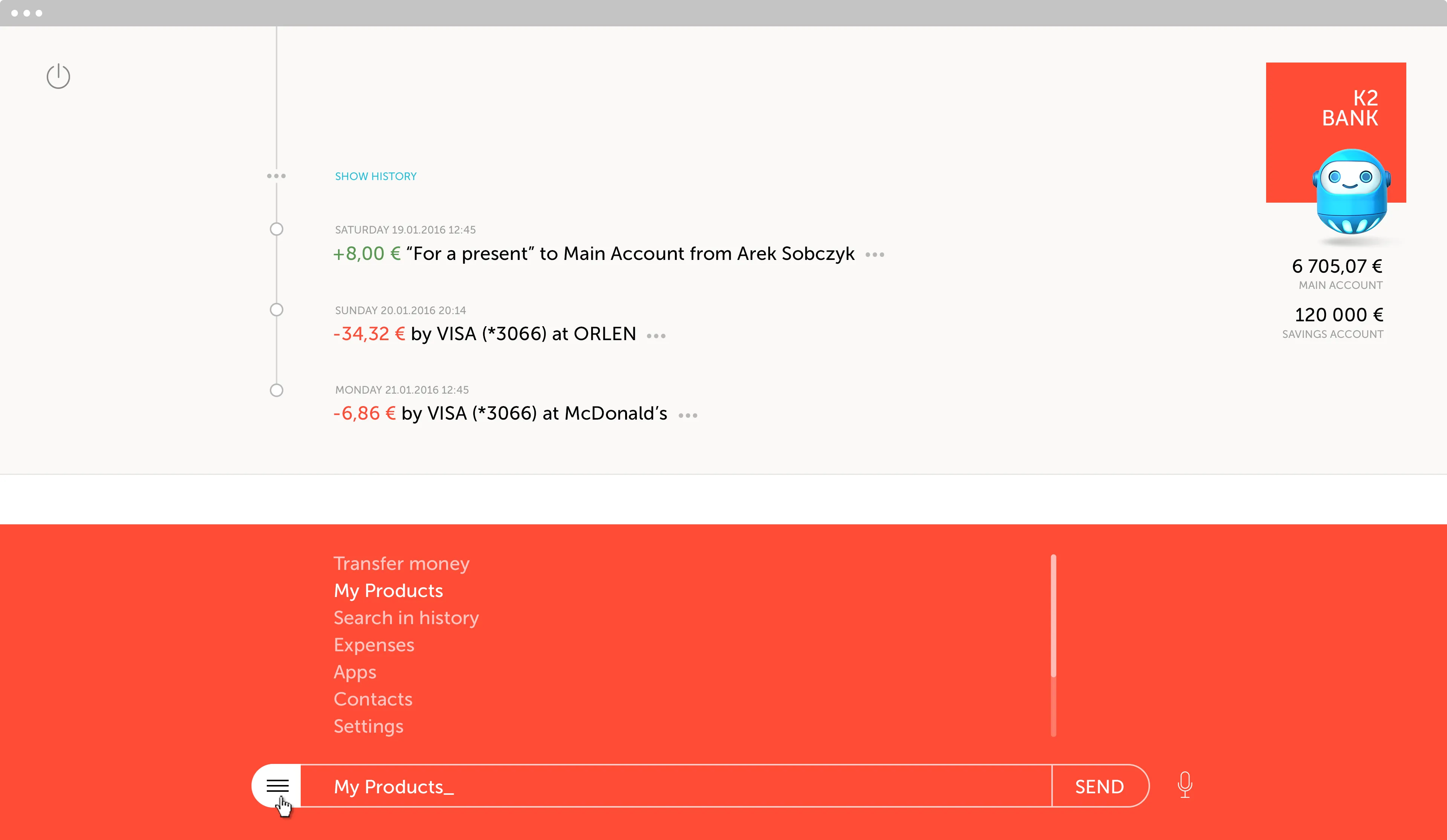 K2 Bank – BankBot is an advisor