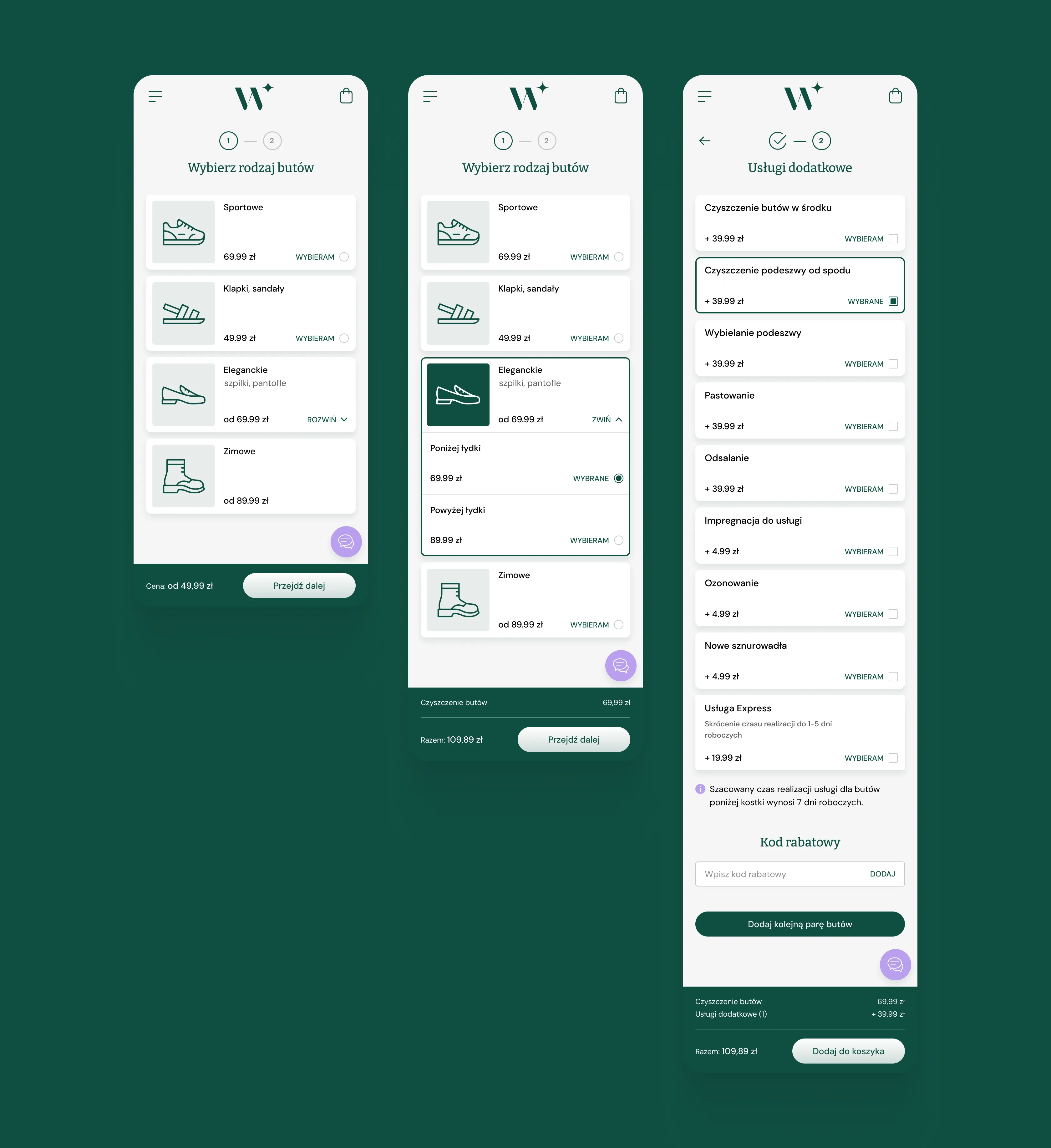 woshwosh – Service Selection