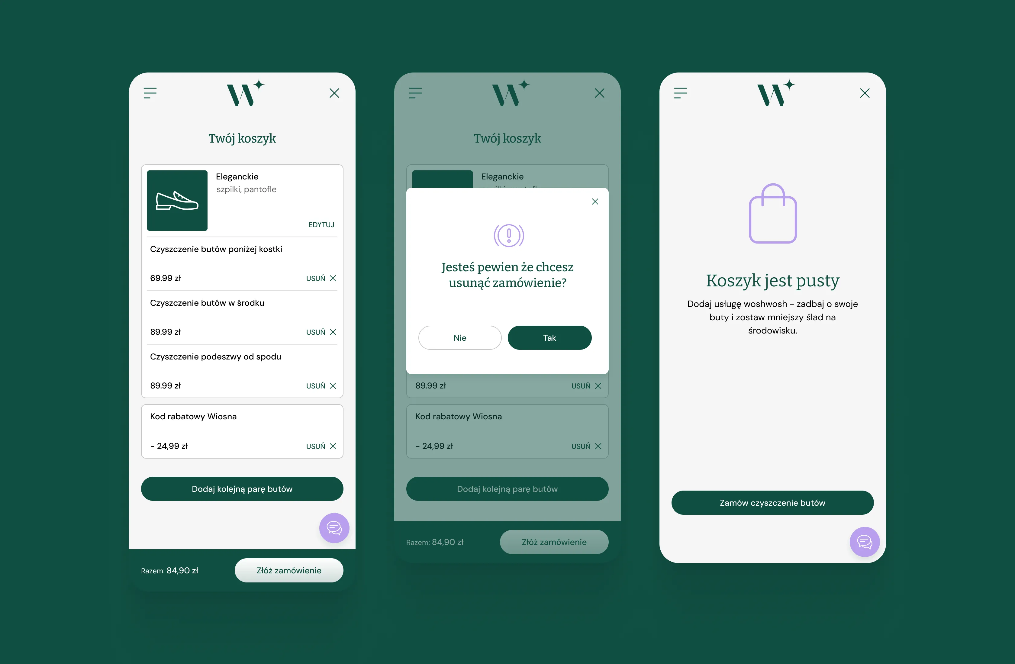 woshwosh – Cart & Checkout